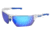MCR Safety DM1328B Dominator DM3 Series Safety Glasses, Adjustable Wire Core Temples and Nose Piece, Blue Diamond Mirror, One Size, DM1328B