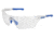 MCR Safety DM1329 Dominator DM3 Series Safety Glasses, Adjustable Wire Core Temples and Nose Piece, I/O Clear Mirror, One Size, DM1329