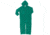 MCR Safety Dominator Series Waterproof Rain Coverall, .42mm PVC/Poly/PVC, Zipper Front Closure and Elastic Inner Sleeves, Green, M, 3881M