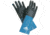 MCR Safety Duoprene Glove, 14in and Double Dipped Neoprene, Brushed Interlock Liner, Black/Blue, Large, 6964L