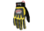 MCR Safety ForceFlex Mechanics Gloves Reinforced Clarino Synthetic Leather Palm Mesh with TPR Metacarpal Protection, Gray/Hi-Vis Yellow, Medium, Y200M