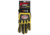 MCR Safety ForceFlex Mechanics Gloves Reinforced Clarino Synthetic Leather Palm Mesh with TPR Metacarpal Protection, Gray/Hi-Vis Yellow, Medium, Y200M