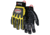 MCR Safety ForceFlex Mechanics Gloves Reinforced Clarino Synthetic Leather Palm Mesh with TPR Metacarpal Protection, Gray/Hi-Vis Yellow, Medium, Y200M