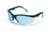 MCR Safety Glasses Blk Fr Lt Bl Lens PK12 KD313, Each