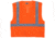 MCR Safety Hi Vis Reflective Safety Vest, ANSI Type R Class 2, Mesh with 2in Silver Stripes, Breakaway Design with Hook and Loop Closures, Fluorescent Orange, XL, CL2MOXL