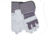 MCR Safety Long Gauntlet Leather Palm Work Gloves, C Grade Shoulder Leather with 4.5in Rubberized Cuff, Gray, Large, 12011
