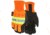 MCR Safety Luminator Leather Drivers Insulated Work Gloves, Premium Grain Pigskin Leather Palm and Hi-Vis Back, Thermosock Lined and Wing Thumb, Black, Large, 34411L