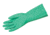 MCR Safety Nitri-Chem Flock Lined Nitrile Gloves, Industrial Grade, 13in Length, 18 mil Thickness, Green, Small, 5337S
