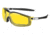 MCR Safety RT1 Series Foam Lined Safety Glasses, Anti-Fog Lens, Adjustable Ratcheting Temples, Amber, One Size, RT114AF
