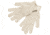 MCR Safety String Knit Work Gloves, 7 Gauge Regular Weight, 70% Cotton/30% Polyester, Hemmed Cuff, Natural/White, Medium, 9500M
