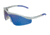 MCR Safety T1 Series Safety Glasses, Hybrid Temple Design, Blue Diamond Mirror, One Size, T1148B