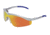MCR Safety T1 Series Safety Glasses, Hybrid Temple Design, Fire Mirror, One Size, T114R