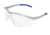 MCR Safety T1 Series Safety Glasses with UV-AF Anti-Fog Lens Coating, Hybrid Temple Design, Clear/ Frame Steel, One Size, T1140AF