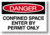 National Marker Sign Confined Space 7X10IN Psv D-162-P
