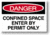 National Marker Sign Danger Confined Space D-162-PB