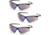 Pyramex Black Frame/Blue Mirror Lens with Black Cord, Pack of 3