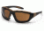 Pyramex Carthage Safety Glasses, Sandstone Bronze Anti-fog Lens w/ Black/Tan Frame CHB418DTP