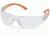 Pyramex Cortez Safety Eyewear - Clear Lens, Orange Temples Frame SO3610S