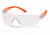Pyramex Cortez Safety Eyewear - Clear Lens, Orange Temples Frame SO3610S