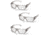Pyramex Emerge Safety Glasses, Gray Frame/Clear Lens, Pack of 3