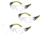 Pyramex Endeavor Plus Clear Lens Black/Green Frame, Pack of 3