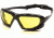 Pyramex Highlander-XP Safety Glasses, Black-Gray Frame &amp; Amber Anti-Fog Lens SBG5030DT