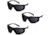 Pyramex Proximity Safety Glasses w/Dark Gray H2MAX Anti-Fog Lens, Black, Pack of 3