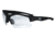 Radians M&amp;P MP104 Shooting Glasses Clear Lens Black Half Frame Rubberized With Zippered Case