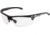TRYBE Tactical Universal Fit Safety Glasses, Adjustable Wire Core Temples and Nose Piece, Clear Lens, Black, UFSG-CL