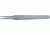 Uni-Fit Tweezers, Flat, Round Point, Uni-Fit 2A-SA Tweezer 4.75IN Flat Rounded, Each