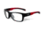 Wiley X Crush Sunglasses, Gloss Black/ Red Frame/ Clear, YFCRS01