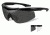 Wiley X Talon Sunglasses-Matte Black Frame-Smoke Grey-Clear Lenses CHTLN1