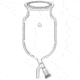 Ace Glass Laboratory Glassware and Equipment 10L Cyl 1'' Bead Btm Flask 6522-71