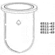 Ace Glass Laboratory Glassware and Equipment 3L Rb Cyl Flask W/GRV Flng 6511-47