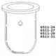 Ace Glass Laboratory Glassware and Equipment 4L Fb Cyl Flask Plain Flng 6511-31