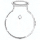 Ace Glass Laboratory Glassware and Equipment 5L Sph Flask W/GRV 4'' Flng 6533-05
