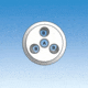 Ace Glass Laboratory Glassware And Equipment Head Ptfe 60mm 4 Neck (4)1/2in 12858-15, Unit EA