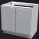 Air Control Sink Base 2 Dr Back Cutout AC-100-4230