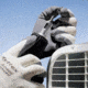 Ansell Healthcare HyFlex Foam Gloves, Ansell 205571 Gray Gloves With White Liner