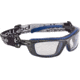 Bolle Baxter Hybrid Safety Glasses, Black Blue Frame, Clear Lens, 40276