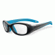 Bolle Crunch Sport Protective Single Vision Prescription Safety Glasses,Rectangular,Grey and Blue Frame 12001SV