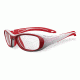 Bolle Crunch Sport Protective Single Vision Prescription Safety Glasses,Rectangular,White and Pink Frame 12003SV