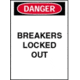 Brady Worldwide Magnetic Sign Danger Breakers 66005