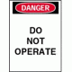 Brady Worldwide Magnetic Sign Danger Do Not 66006