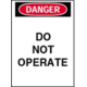 Brady Worldwide Magnetic Sign Danger Do Not 66007