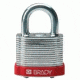 Brady Worldwide Steel Padlock .75'' Kd Red PK6 51279