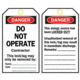 Brady Worldwide Tag 5.75X3 Do Not Operate PK25 50251