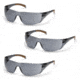 Carhartt Billings Safety Glasses, Gray Lens w/ Gray Temples, Pack of 3