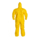 DuPont Tychem 2000 Coveralls w/Hood, Elastic Wrists and Ankles, Bound Seams, Yellow, 2XL, 12 Pack, QC127BYL2X00