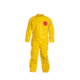 DuPont Tychem 2000 Coveralls w/Laydown Collar, Open Wrists, Ankles, Bound Seams, Yellow, Large CS12 QC120BYLLG00